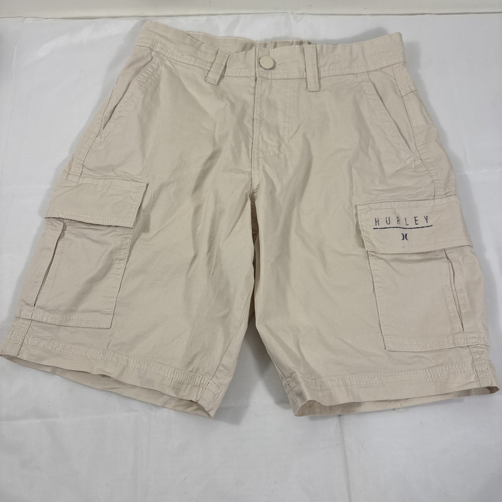 NEW Men's Hurley 20" Stretch Woven Cargo Walk Shorts Khaki Size 28